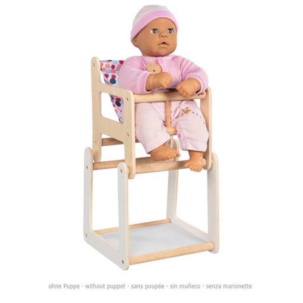 Goki poppenkinderstoel met tafel, 2in1. 3+