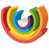 Goki bouwblokken - kleine regenboog - 7 delen - hout - 2 jaar
