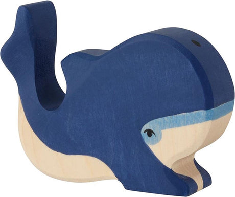 Holztiger blauwe vinvis, klein. 10 cm.