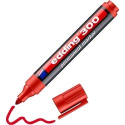 Edding viltstift 300 rond 1.5-3mm rood | 10 stuks