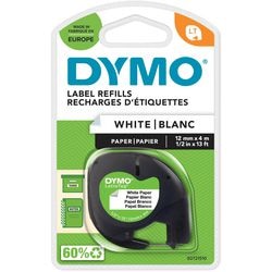 Dymo labels letratag papier 12x4mm wit