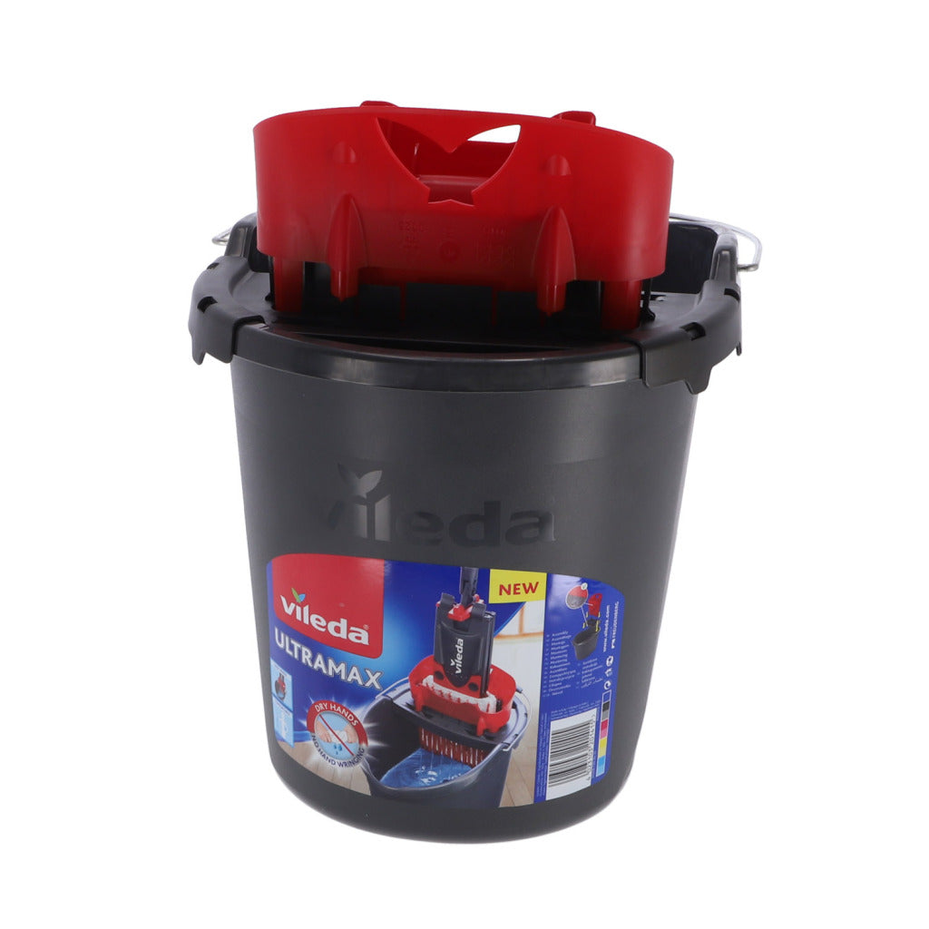 Vileda ultramax emmer met pers zwart rood