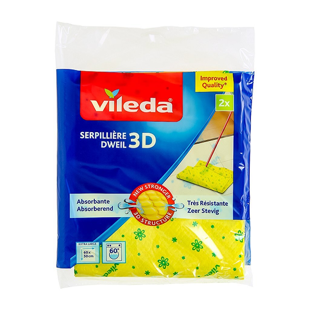 Vileda ultra fresh dweil 60x50 cm 2 stuks