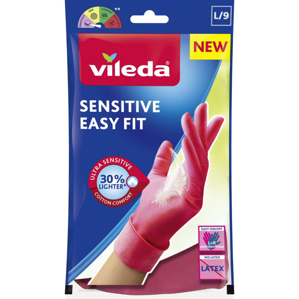 Vileda sensitive easy fit huishoudhandschoenen l