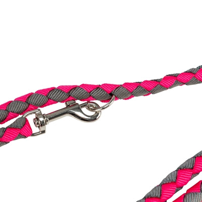 Trixie hondenriem cavo verstelbaar fuchsia grijs
