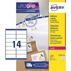 Gerecycleerde etiketten voor laserprinters quickpeel lr7163-100 99,1x38,1mm