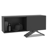 Fmd wandkapstok met vak 99,1x27,2x33cm zwart
