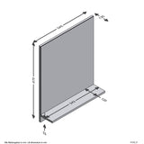 Fmd wandspiegel met schap 54,5x13,5x67,5 cm artisan eiken