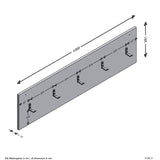 Fmd fmd wandkapstok 108,9x1,5x28,1 cm artisan eikenkleurig