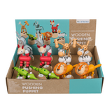 Dsp houten drukfiguren, dieren. 6 assort