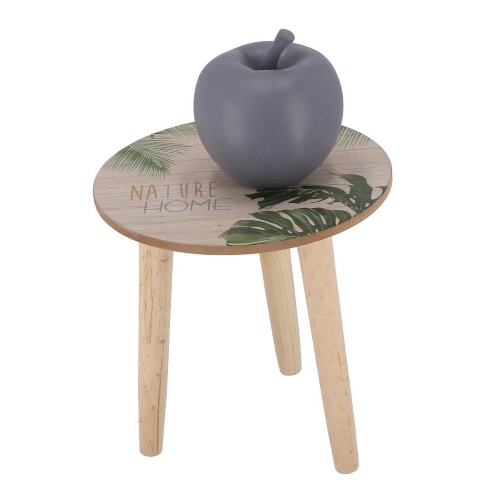 Basic noor living houten bijzettafel nature home 25 cm