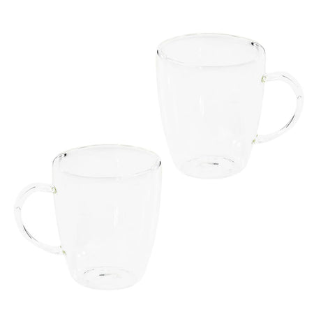 HI HI Cappuccinoglazenset 2-delig 270 ml transparant