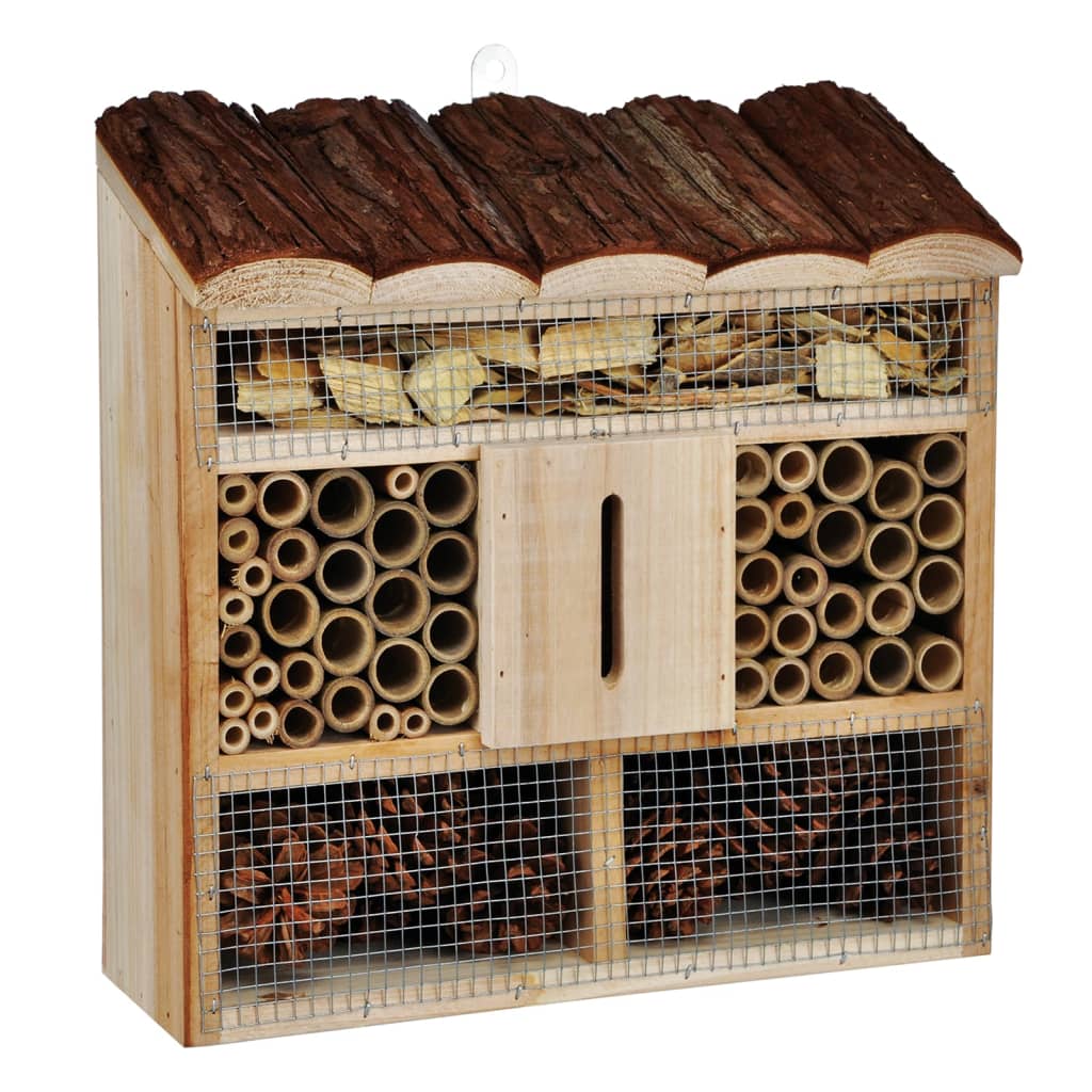 HI HI Insectenhotel 30x9,5x30 cm hout naturel