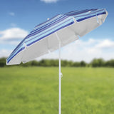 Hi strandparasol 200 cm gestreept blauw