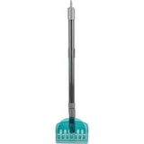 Trixie vuilblik met hark grijs blauw (60-107 cm)