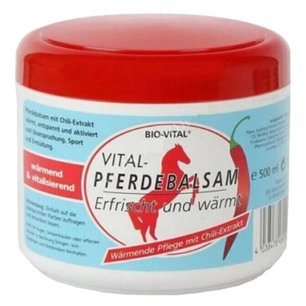 Bio-vital d crème paardenbalsem chili 500ml