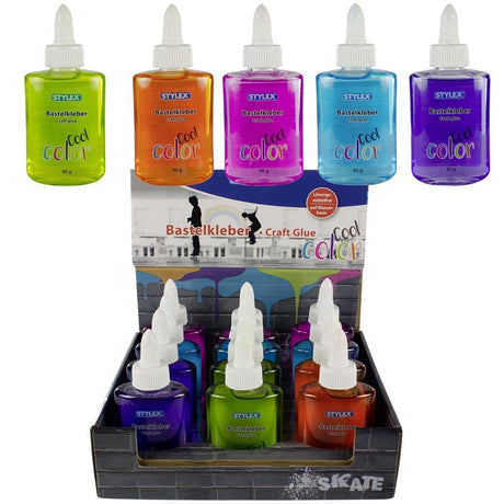 Stylex gekleurde hobbylijm 90 gr