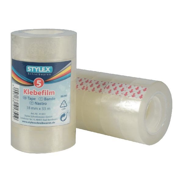 Stylex Stylex Plakband 18mmx3m 5 stuks