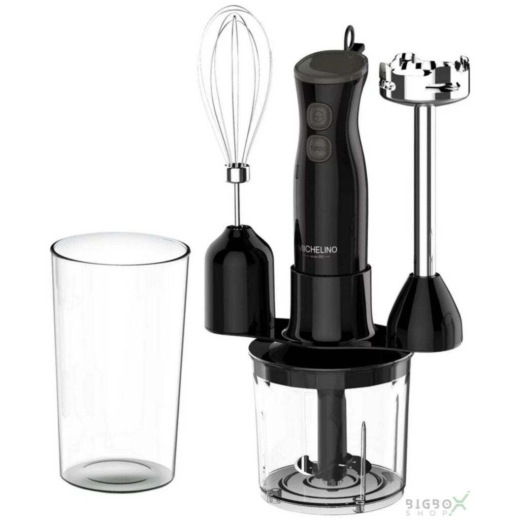 Michelino staafmixer set 6-delig zwart