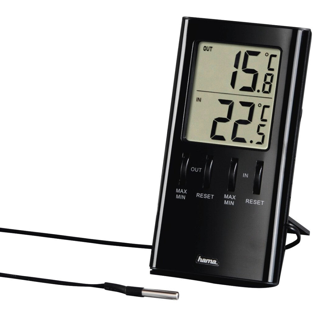 Hama lcd-thermometer t-350 zwart