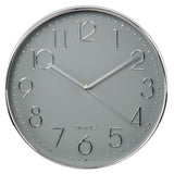 Hama wandklok elegance ø 30 cm geluidsarm zilver grijs