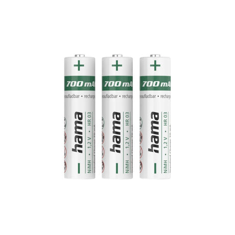 Hama nimh-accu's aaa micro 700 mah 1,2v 3 stuks