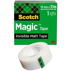Plakband scotch magic 810 transparant 19 mm x 33 m