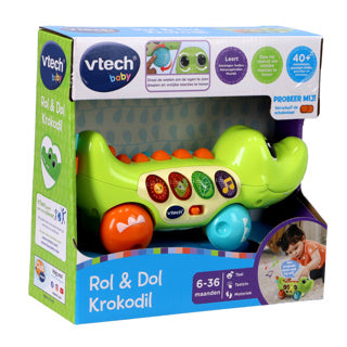 Vtech baby dierenvriendjes krokodil - educatief baby speelgoed - activiteitenroller met lichts- en geluidseffecten - cadeau - vanaf 6 maanden