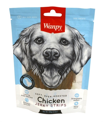 Wanpy Soft oven-roasted chicken jerky strips