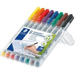 Staedtler lumocolor f non-permanent pen - box 8 kleuren