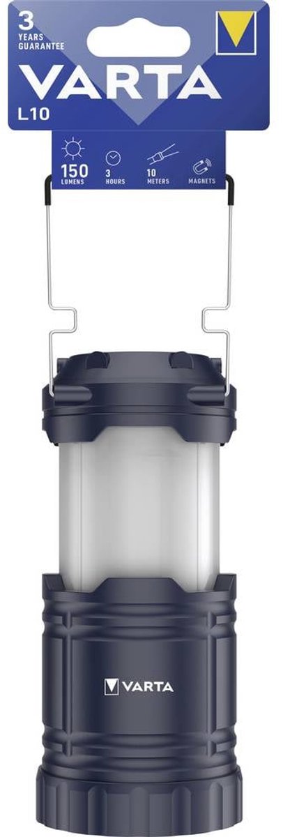 Varta 15673101111 lantern l10 3aa ohne batt. campinglantaarn 150 lm 272 g zwart