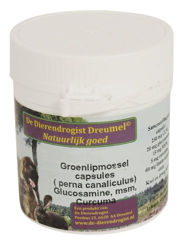 Dierendrogist Groenlipmossel met glucosamine msm curcuma