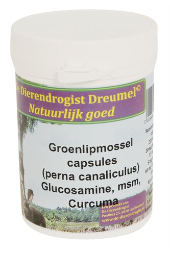 Dierendrogist Groenlipmossel met glucosamine msm curcuma