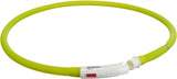 Trixie lichtgevende halsband hond usb siliconen oplaadbaar groen