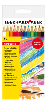 Eberhard faber eberhard faber ef-516012 aquarelpotlood kartonetui à 12 stuks met penseel