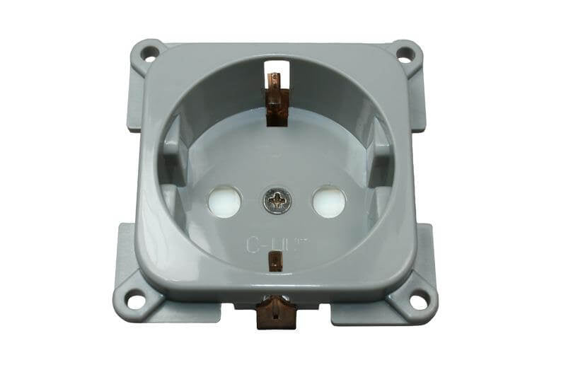 C-line wandcontactdoos camper en caravan 230 volt grijs