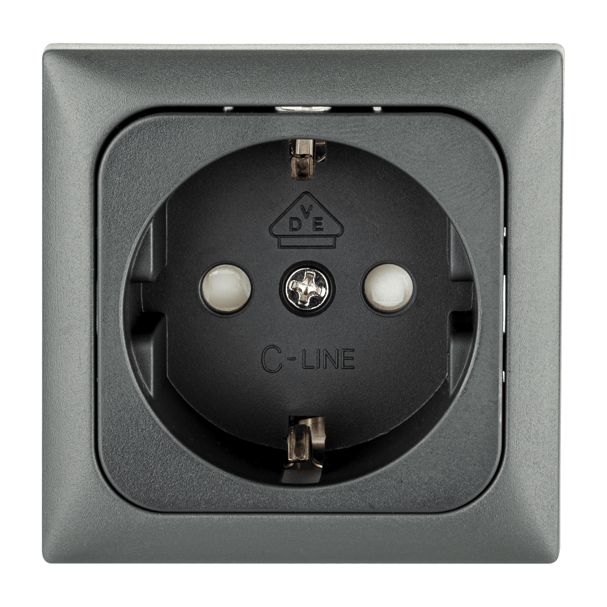 C-line wandcontactdoos camper en caravan 230 volt antraciet