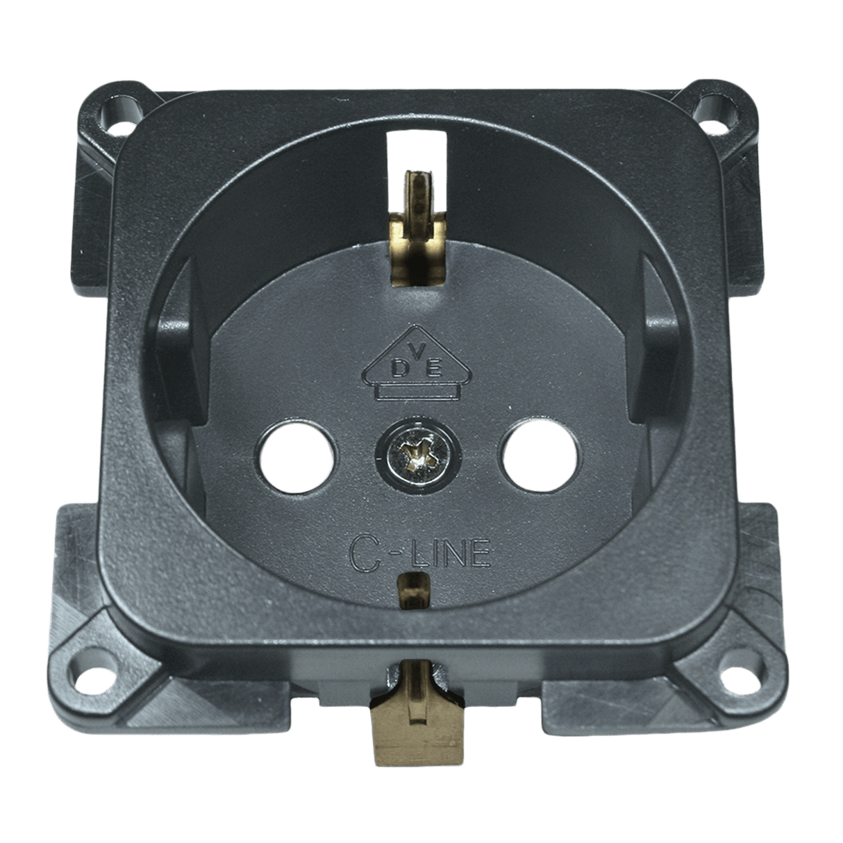 C-line wandcontactdoos camper en caravan 230 volt antraciet