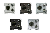 C-line 12 volt contactdoos met antenne en satelliet aansluiting bruin
