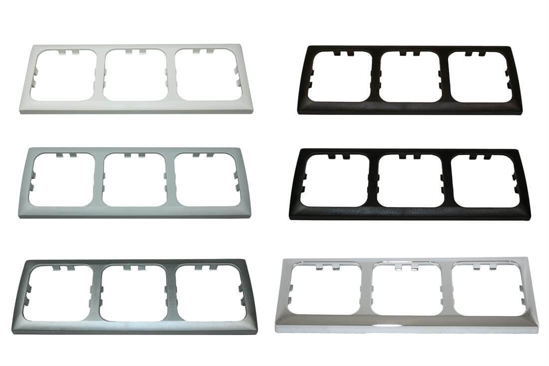 Opal afdekraam 3 voudig zwart