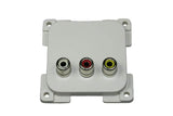 C-line video en audio contactdoos wit