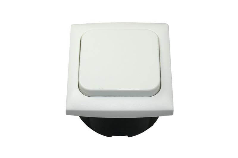 C-line schakelaar met opal afdekraam wit