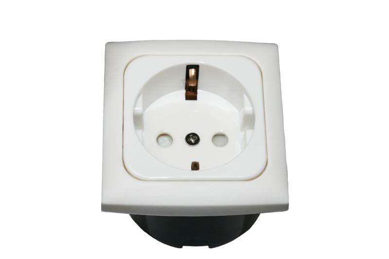 C-line wandcontactdoos met opal afdekraam wit