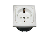 C-line wandcontactdoos met opal afdekraam wit