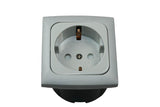 C-line wandcontactdoos met opal afdekraam grijs