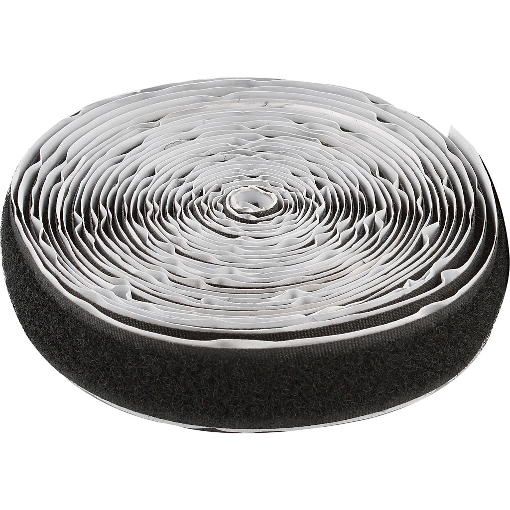 Creotime https: www.cchobby.nl klitteband-haak-en-lussluiting-zelfklevend-b-20-mm-zwart-5-m-1-rol