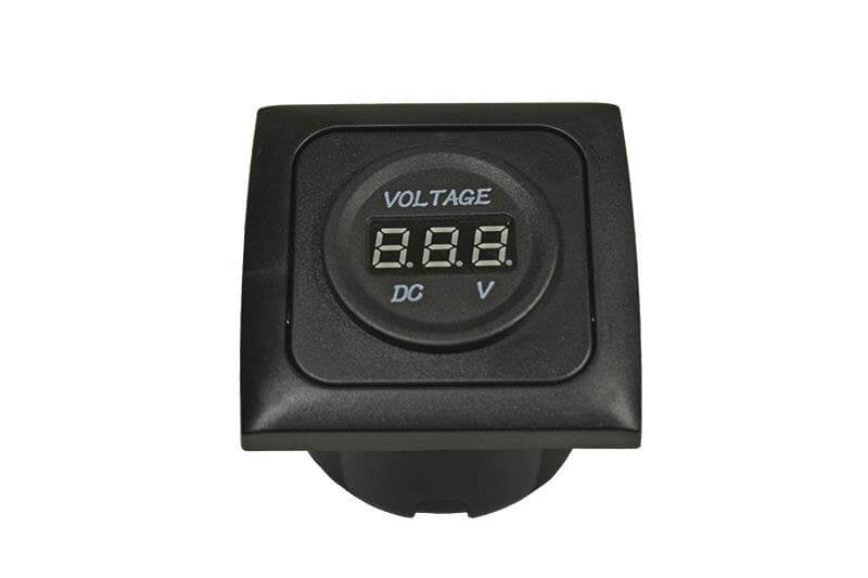 C-line voltmeter camper en caravan met opal afdekraam zwart