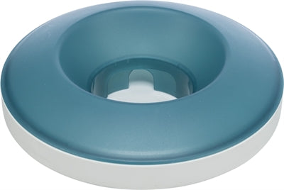 Trixie slowfeeding rocking bowl kunststof tpr grijs blauw