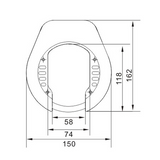 LYNX ART 2 Ringslot - Veiligheidsgarantie - Gehard staal - Inclusief insteekketting - 2 sleutels - Bevestigingsmaterialen