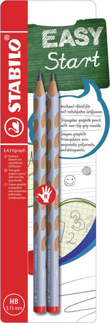 Stabilo easygraph pastel hb rechtshandige grafietpotloden blauw - 2dlg.